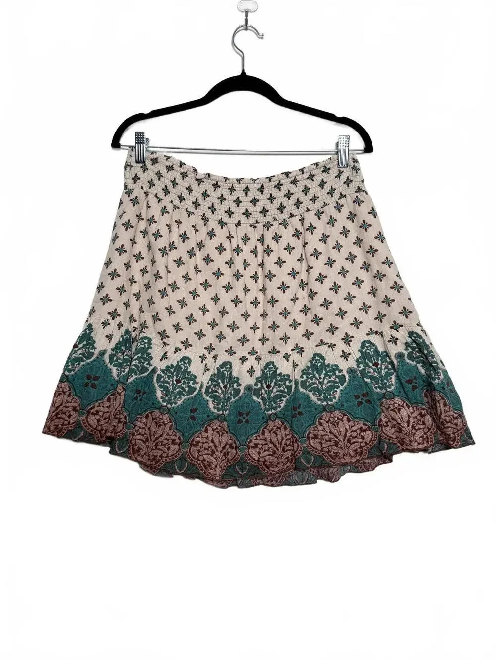 Bohemian Patterned Skirt‎ with Floral Border